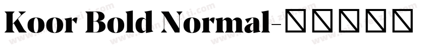 Koor Bold Normal字体转换